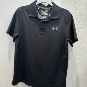 Under Armour Boys Black Polo